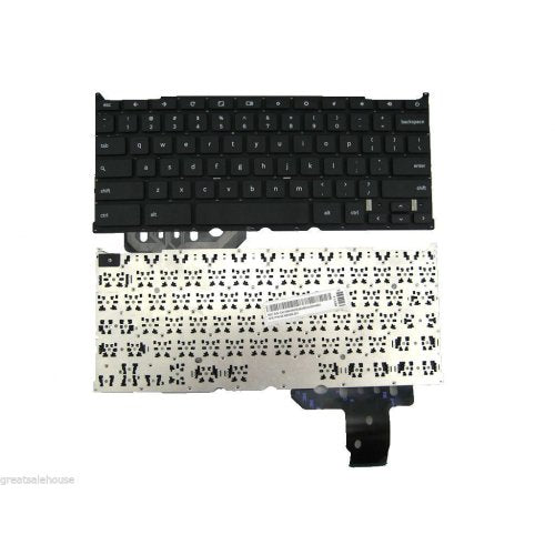 Клавиатура за лаптоп Samsung ChromeBook 2 XE503 XE503C12 XE503C12-K01US XE503C12-K02US Черна Без Рамка (Малък Ентър) / Black Without Frame US