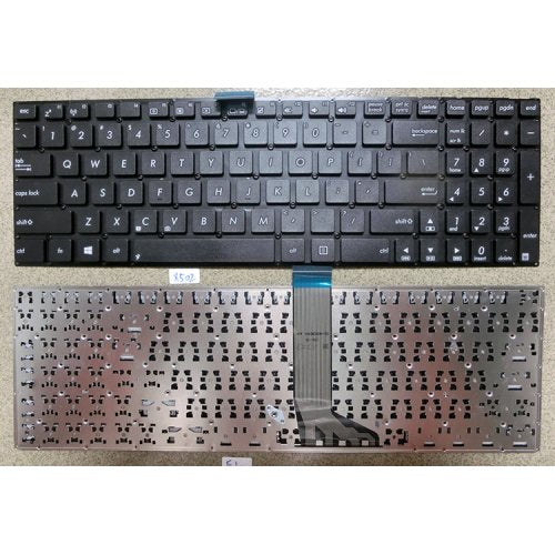 Клавиатура за лаптоп Asus E502 E502ma E502m E502sa E502s Black Without Frame US / Черна Без Рамка (Малък Ентър)