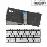 Клавиатура за лаптоп HP ENVY 14-J Silver Without Frame With Backlit US / Сребриста Без Рамка с Подсветка (Малък Ентър) thumbnail 1