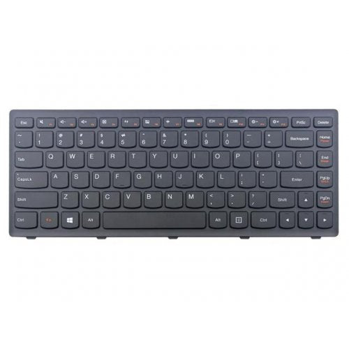 Клавиатура за лаптоп Lenovo IdeaPad Flex 14 G400S Черна с Черна Рамка с Кирилица / Black Frame Black