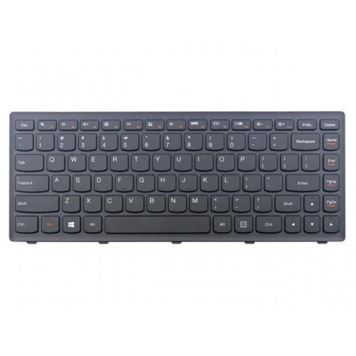 Клавиатура за лаптоп Lenovo IdeaPad Flex 14 G400S Черна с Черна Рамка с Кирилица / Black Frame Black