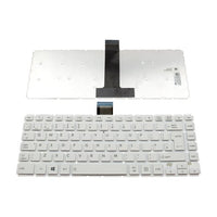 Клавиатура за лаптоп Toshiba L40-B Бяла Без Рамка (Малък Ентър) с Кирилица / White Without Frame US thumbnail 1