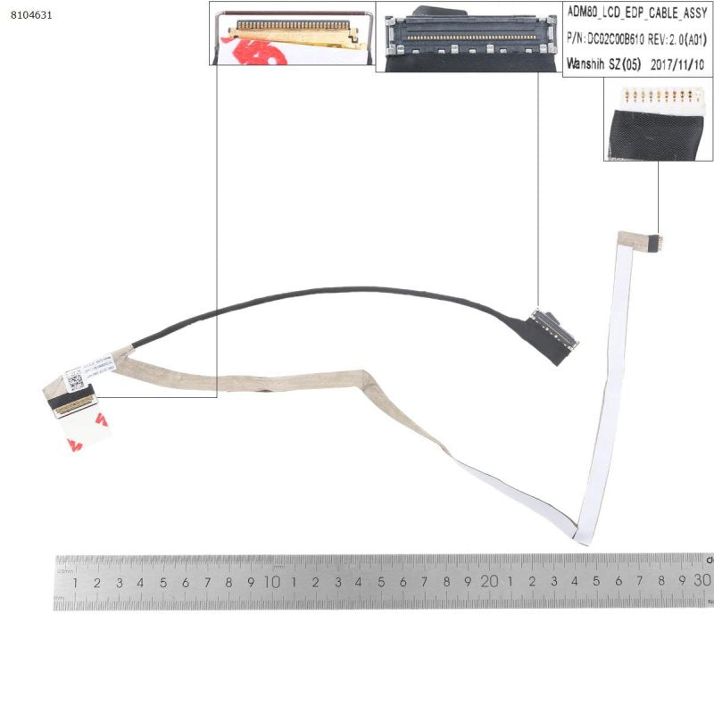 Лентов кабел за лаптоп (LCD Cable) Dell E5570 M3510 P48F 30 pin