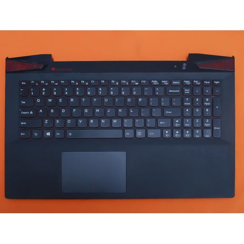 Горен корпус с клавиатура (Upper Cover + Keyboard) за Lenovo Y50-70 15.6 С Подсветка Малък Ентър / Touch With Backlit US - Оригинален