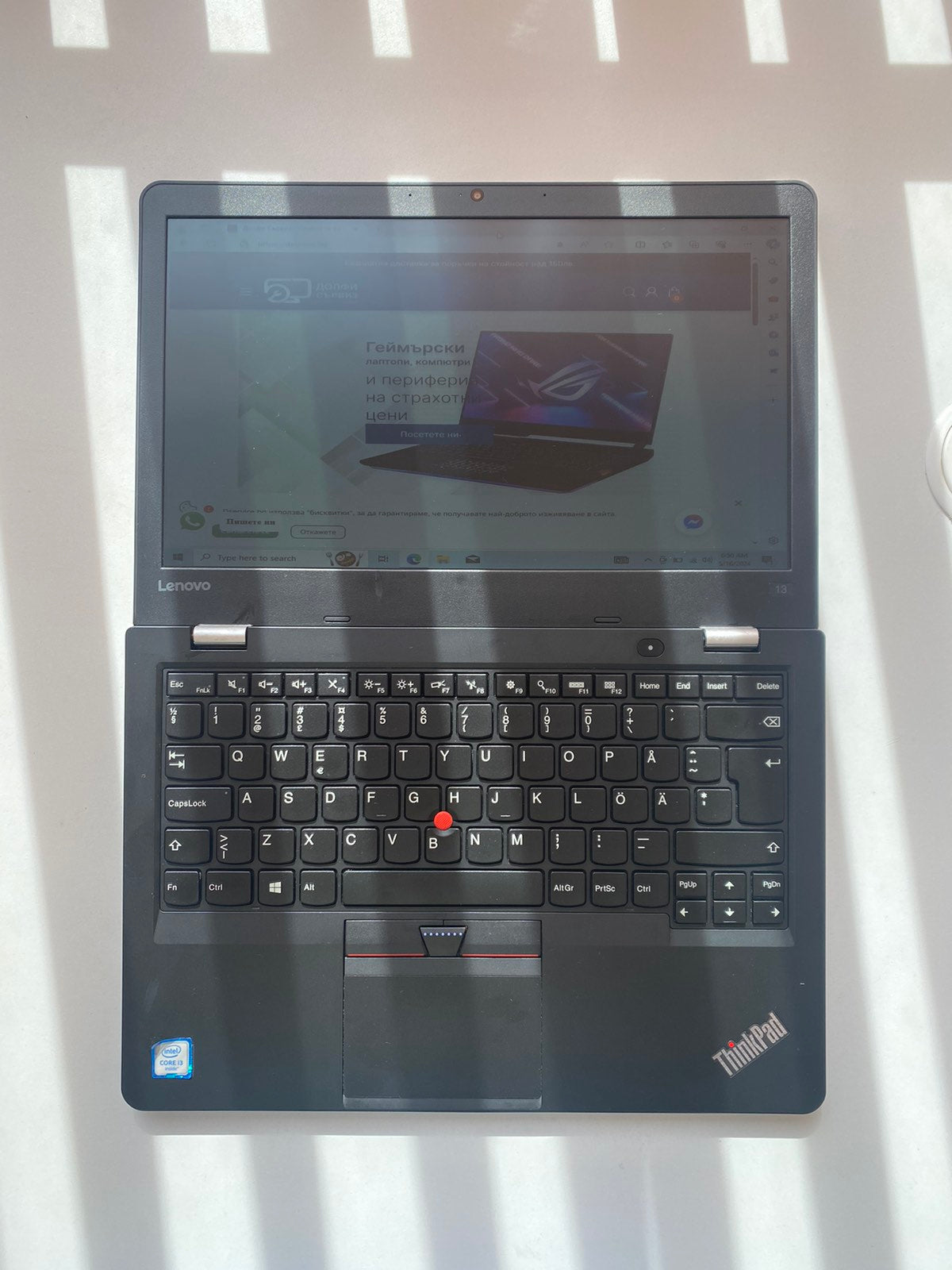 Лаптоп Lenovo ThinkPad 13 - Клас A-