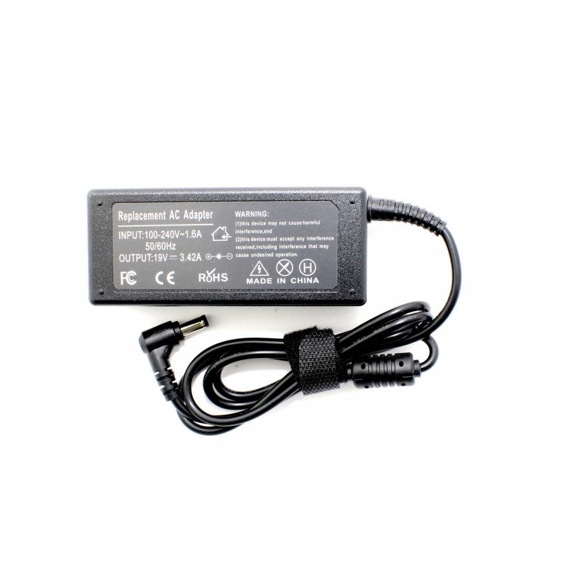 Зарядно за лаптоп (Laptop AC Adapter) Asus, Toshiba, Lenovo, Benq, Gateway - 19V / 3.42A / 65W - (5.5x2.5)