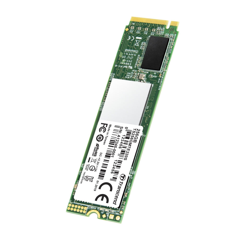 256GB Transcend , M.2 2280, PCIe Gen3x4, M-Key, 3D TLC, with Dram