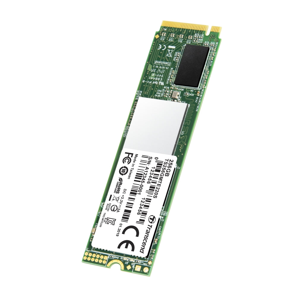 Твърд диск, Transcend 256GB, M.2 2280, PCIe Gen3x4, M-Key, 3D TLC, with Dram