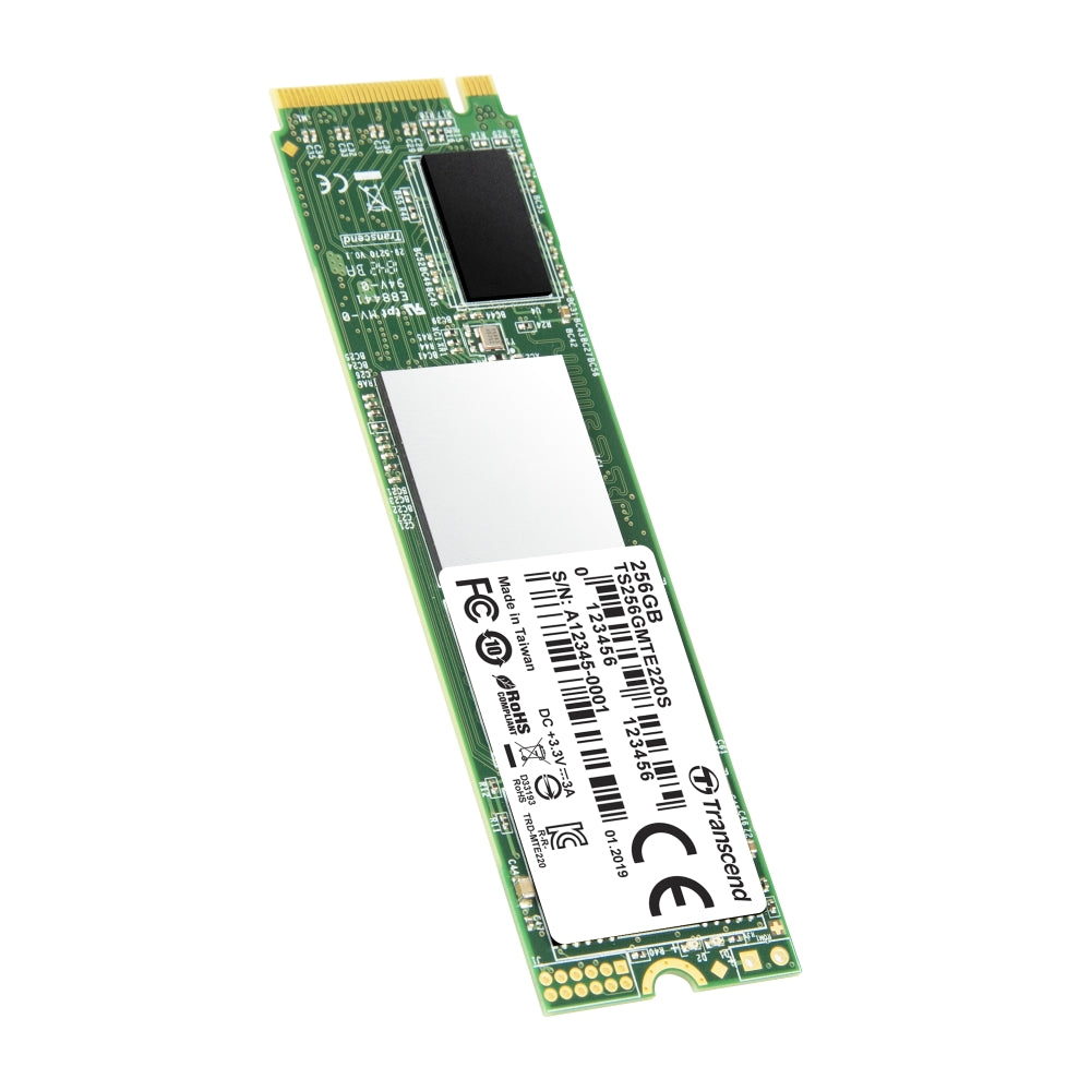 256GB Transcend , M.2 2280, PCIe Gen3x4, M-Key, 3D TLC, with Dram