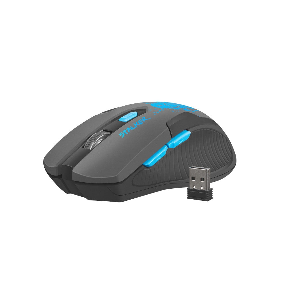 Мишка Fury Wireless gaming mouse, Stalker 2000DPI, Black-Blue