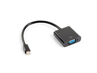 Адаптер, Lanberg adapter display port mini (m) -> VGA (f), 20cm cable, black thumbnail 1