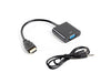 Адаптер, Lanberg adapter HDMI-A (m) -> VGA (f) + minijack 3.5mm (f), 20cm cable