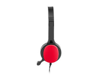 Слушалки uGo Headset USL-1222 + microphone, Red thumbnail 4