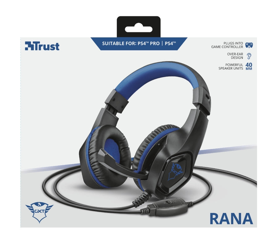 Слушалки, TRUST GXT 404B Rana Headset PS4/PS5