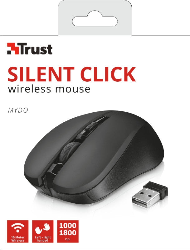 Мишка, TRUST Mydo Silent Wireless Mouse BLK