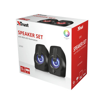 Тонколони, TRUST Gemi 2.0 Speaker RGB Black