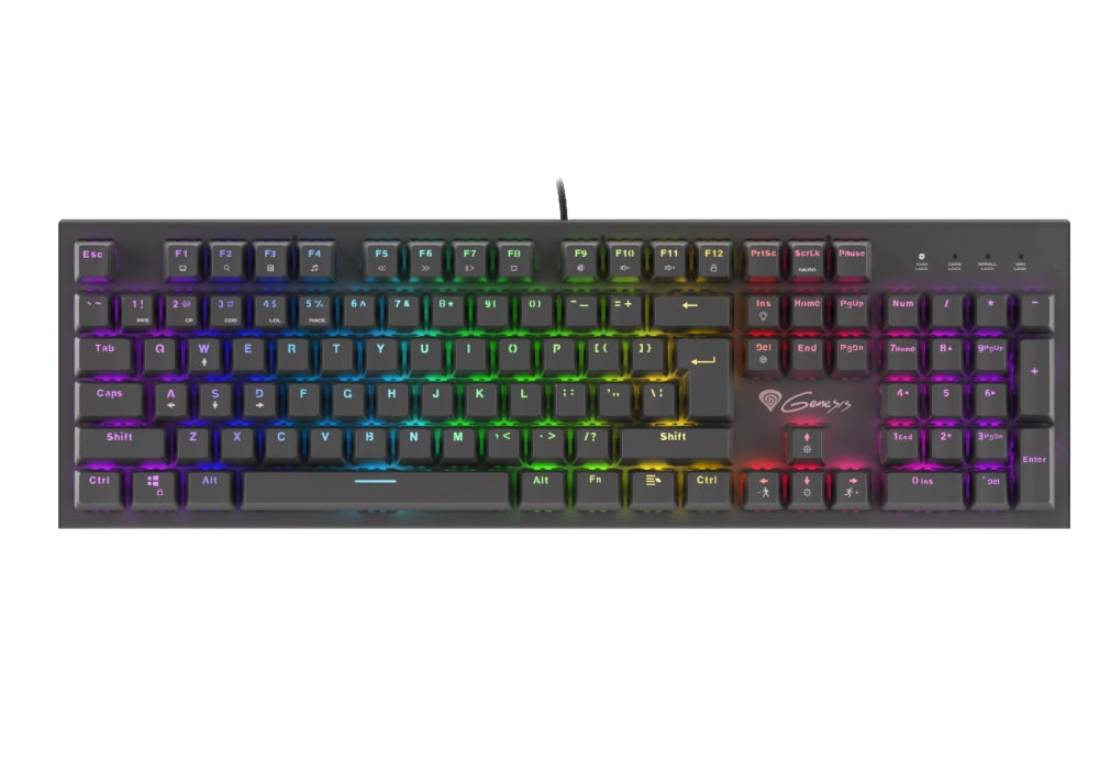Клавиатура, Genesis Mechanical Gaming Keyboard Thor 300 RGB Backlight Outemu Brown Switch US Layout