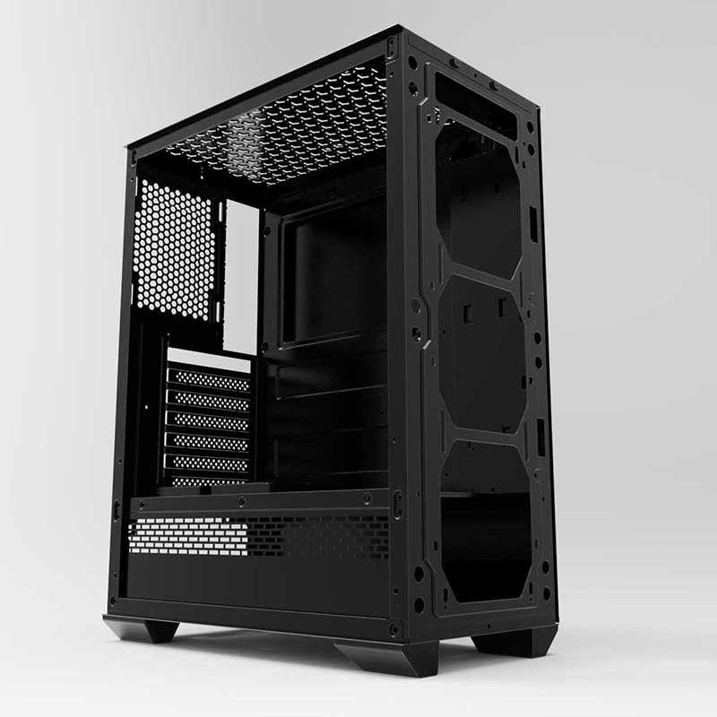 Кутия за компютър PowerCase JX188-7-W RGB