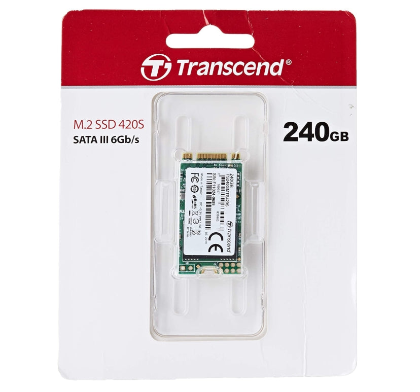 240GB Transcend , M.2 2242 SSD 420S, SATA3, TLC