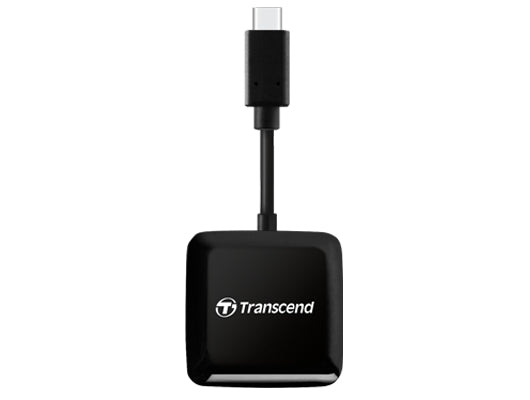 Четец за карти, Transcend SD/microSD Card Reader, USB 3.2 Gen 1, Black, Type C