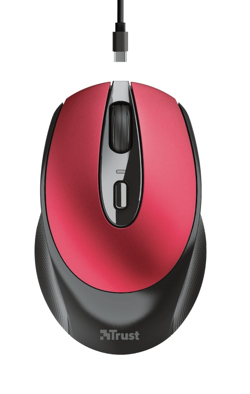 Мишка, TRUST Zaya Wireless Rechargeable Mouse Red
