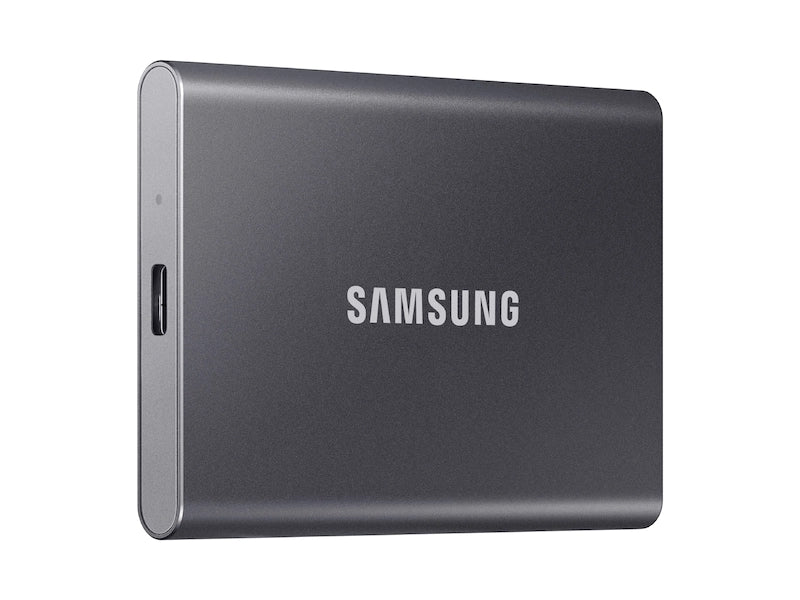 500GB Samsung Portable SSD T7 , USB 3.2, Read 1050 MB/s Write 1000 MB/s, Titan Gray