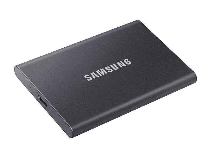 500GB Samsung Portable SSD T7 , USB 3.2, Read 1050 MB/s Write 1000 MB/s, Titan Gray