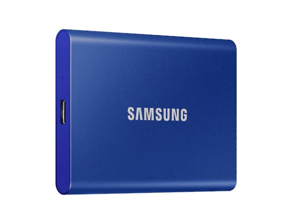 500GB Samsung Portable SSD T7 , USB 3.2, Read 1050 MB/s Write 1000 MB/s, Indigo Blue