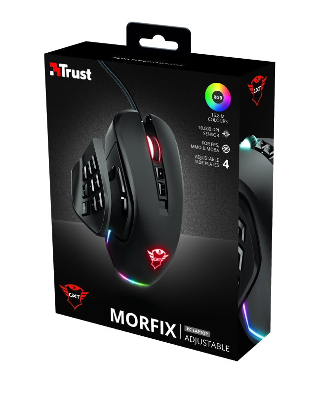 Мишка, TRUST GXT 970 Morfix Customisable RGB Gaming Mouse