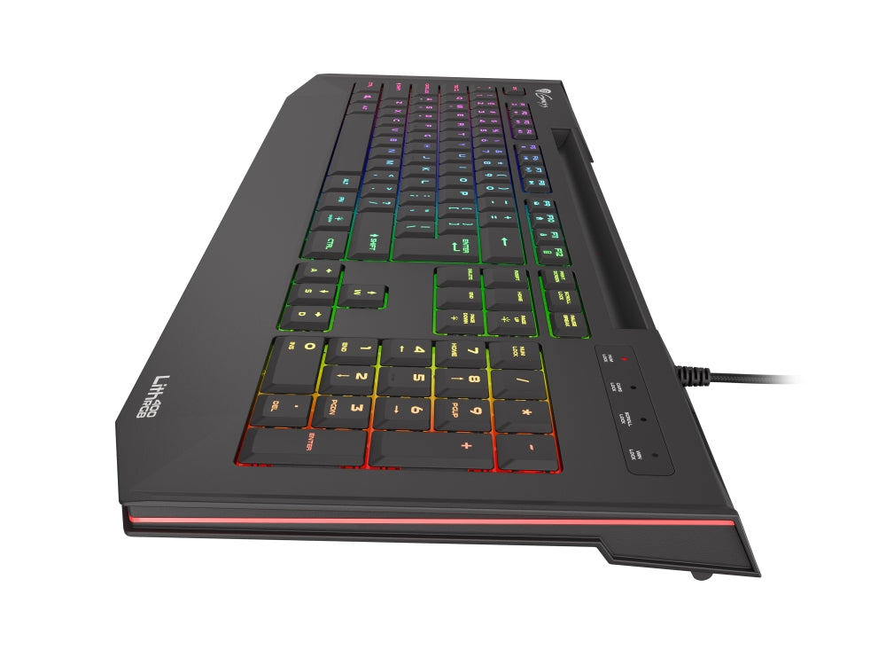 Клавиатура, Genesis Gaming Keyboard Lith 400 RGB US Layout RGB Backlight X-Scissor Slim