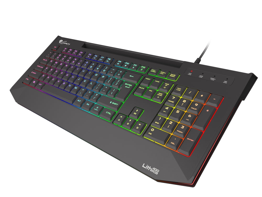 Клавиатура, Genesis Gaming Keyboard Lith 400 RGB US Layout RGB Backlight X-Scissor Slim