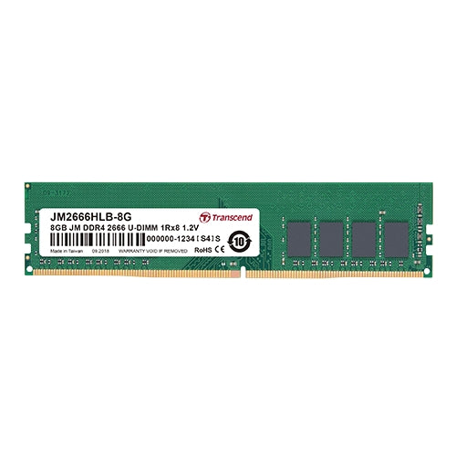 Памет Transcend 4GB 288pin U-DIMM DDR4 2666 1Rx8 512Mx8 CL19 1.2V