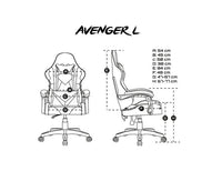 Стол Fury Gaming Chair Avenger L Black-White thumbnail 5