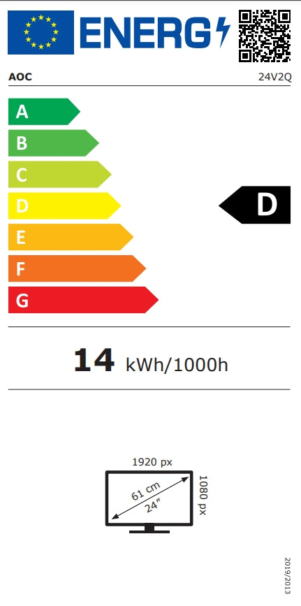 Монитор, AOC 24V2Q, 23.8