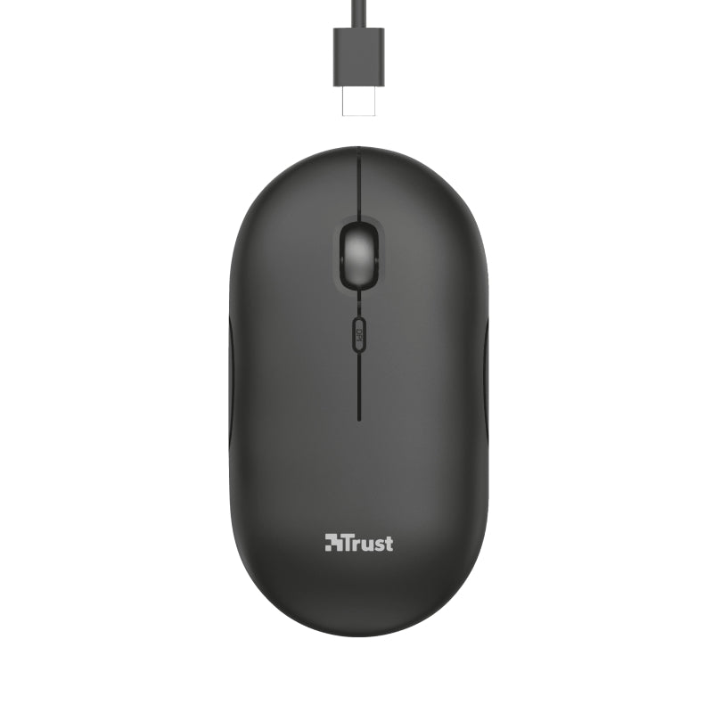 Мишка, TRUST Puck Wireless & BT Rechargeable Mouse Black