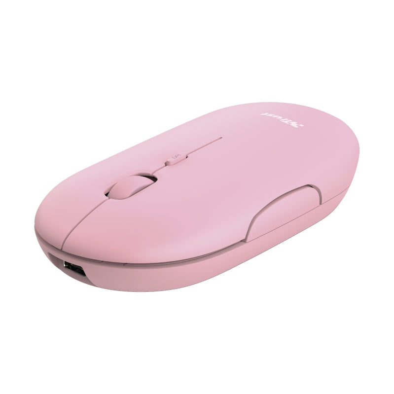 Мишка, TRUST Puck Wireless & BT Rechargeable Mouse Pink