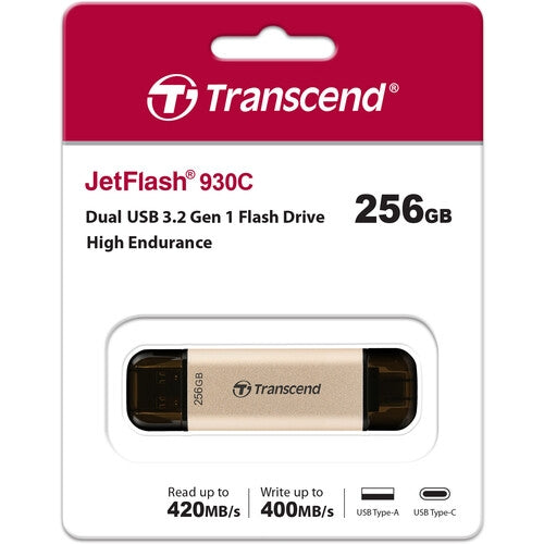 Памет, Transcend 256GB, USB3.2, Pen Drive, TLC, High Speed, Type-C