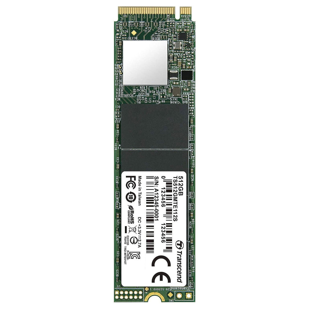 512GB Transcend , M.2 2280,PCIe Gen3x4, M-Key, 3D TLC, DRAM-less