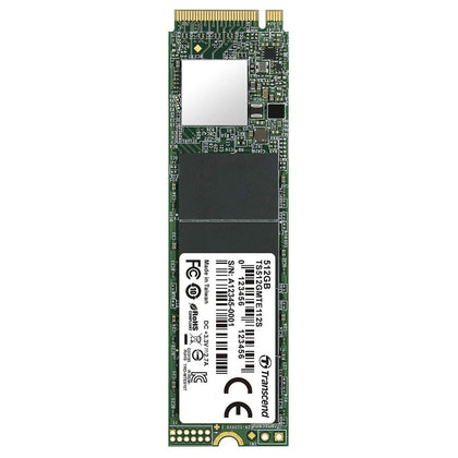 Твърд диск Transcend 512GB, M.2 2280,PCIe Gen3x4, M-Key, 3D TLC, DRAM-less