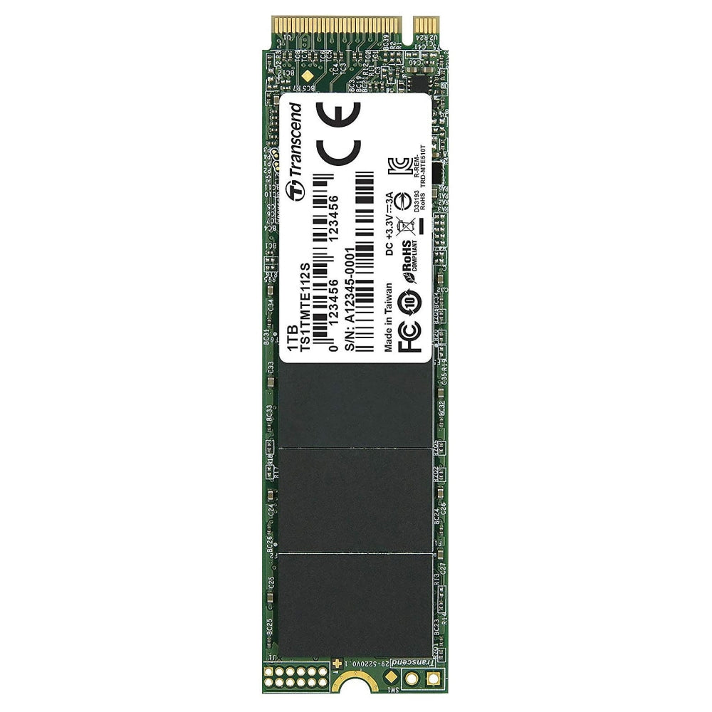 1TB Transcend, M.2 2280,PCIe Gen3x4, M-Key, 3D TLC, DRAM-less