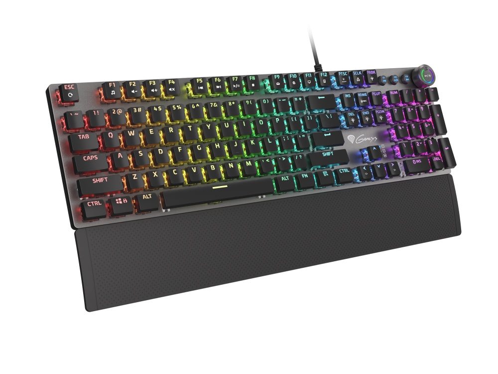 Клавиатура, Genesis Mechanical Gaming Keyboard Thor 400 RGB Backlight Red Switch US Layout Software