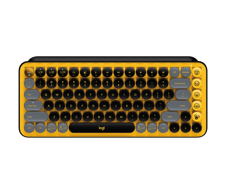 Клавиатура, Logitech POP Keys Wireless Mechanical Keyboard With Emoji Keys - BLAST_YELLOW - US INT'L - INTNL