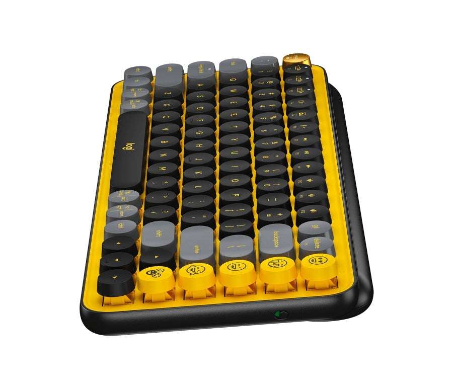 Клавиатура, Logitech POP Keys Wireless Mechanical Keyboard With Emoji Keys - BLAST_YELLOW - US INT'L - INTNL