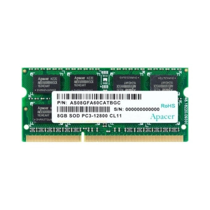 Памет Apacer 8GB Notebook Memory - DDR3 SODIMM PC12800 512x8 @ 1600MHz