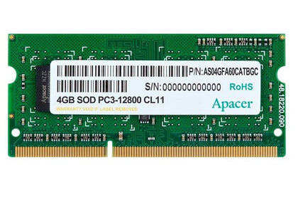 Памет Apacer 4GB Notebook Memory - DDR3 SODIMM PC12800 @ 1600MHz