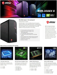 Настолен компютър, MSI MAG CODEX 5 11TC-460EU, Nvidia RTX 3060 12G thumbnail 7